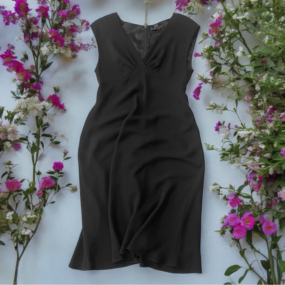 Vintage black midi dress